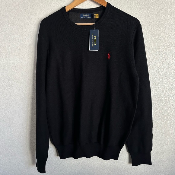 Polo Ralph Lauren Pony Mesh-Knit Cotton Crewneck Sweater PWing Men’s Size Medium